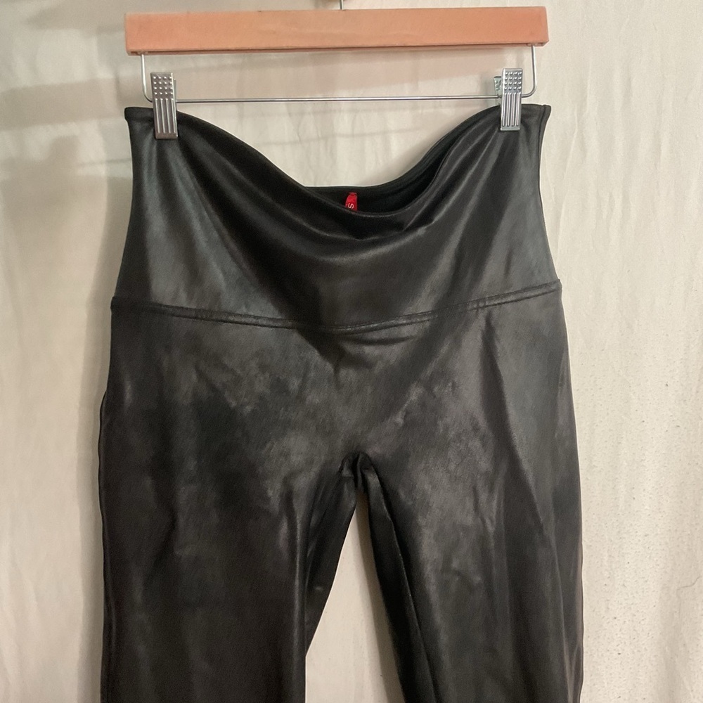 Spanx Black Faux Leather Leggings